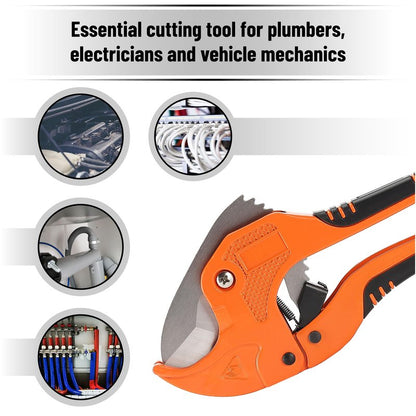Bates- PVC Pipe Cutter, Cuts up to 1-5/8", Ratchet Pipe Cutter