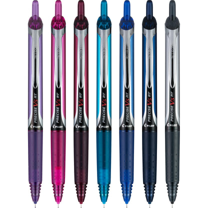 PILOT Pen 26095 Precise V5 RT Refillable & Retractable Premium Rolling Ball Pens, Extra Fine Point (0.5mm), Assorted Colors, 7 count