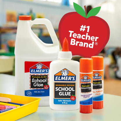 Elmer's Disappearing Purple School Glue Sticks, Washable, 7 Grams, 60 Count - Poster, Vision Board, Back to School Supplies, #1 Teacher Brand