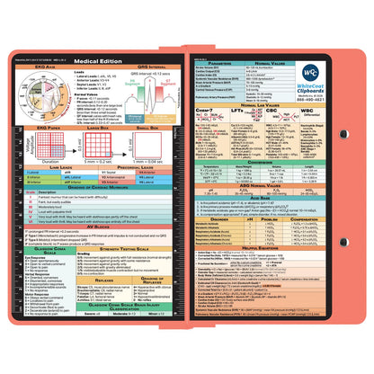 Whitecoat Clipboard® - Medical Edition (Coral, Bifold)