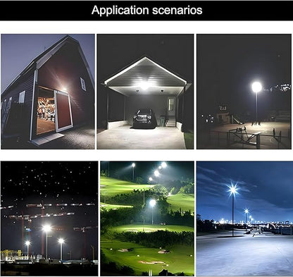 2 Pack-100W LED Flood Light Outdoor,11000LM LED Work Light with US Plug,6000K Daylight White,IP67 Waterproof Outdoor Floodlights for Yard,Garden,Playground