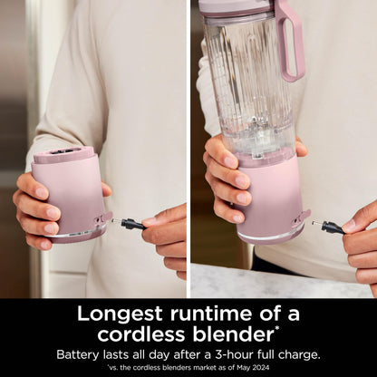 Ninja Blast Max, Portable Blender + Twist & Go, Personal Smoothie, Blend, Ice Crush, 3 Programs, Cordless, 22 oz removable Vessel, Dishwasher Safe, Leakproof, Navy, BC251NV