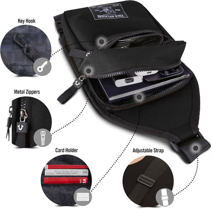 True Religion Crossbody Bag Men – Casual Shoulder Sling Bag for Men, Small Travel Men’s Crossbody