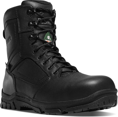 Danner Lookout EMS/CSA Side-Zip Waterproof Work Boot for Men's, Full-Grain Leather & Ripstop Nylon, Black - 12 D