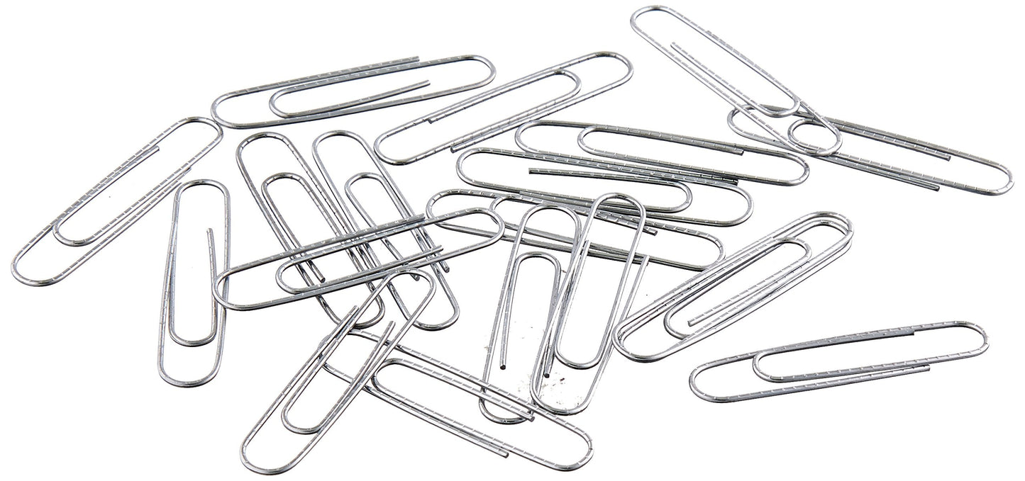 Amazon Basics Jumbo Size Office Paper Clips, Non-Skid, Silver, 1000 Count, 10 Packs of 100, A7072557