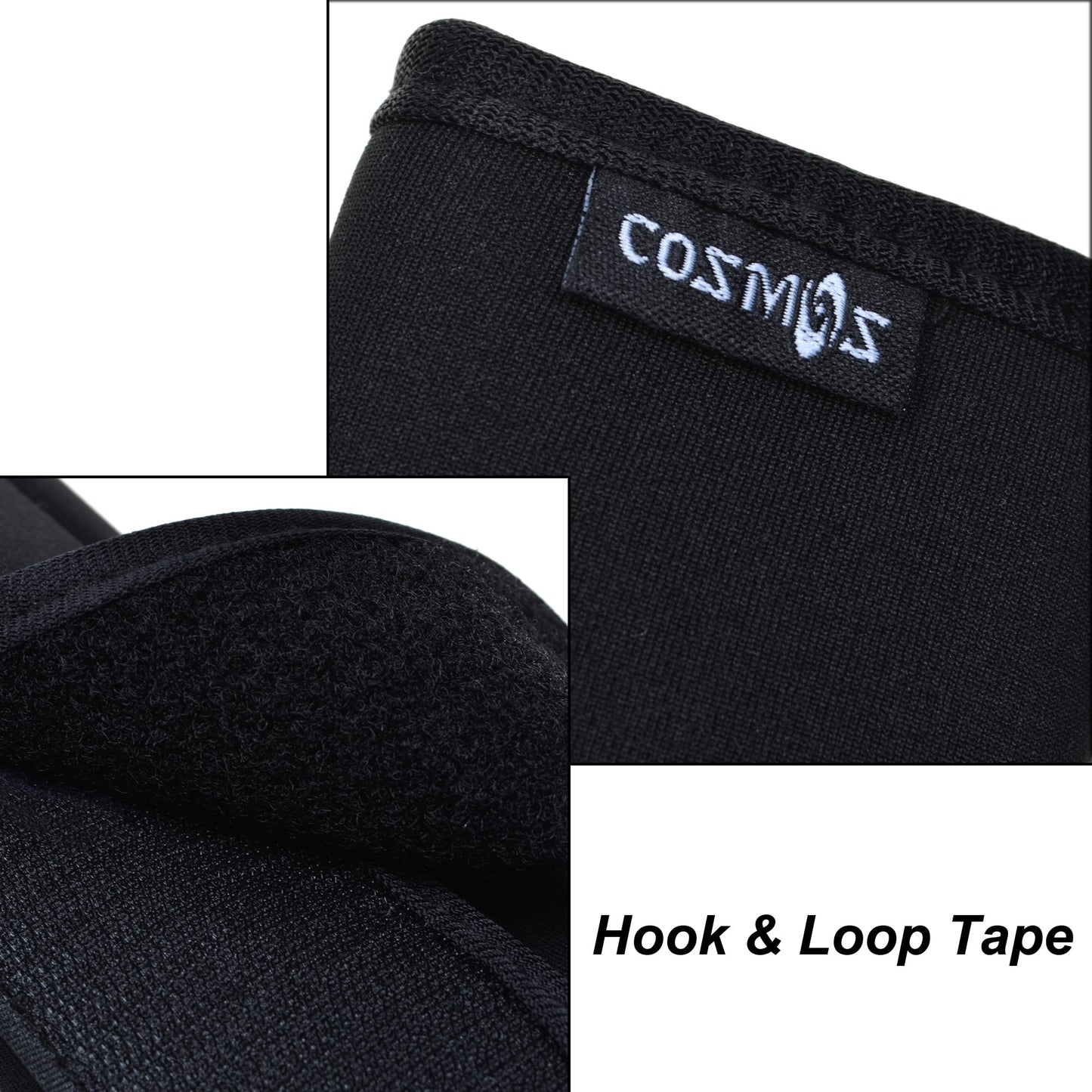 Cosmos 2 Pcs Neoprene Comfort Shoulder Strap Pads for Laptop Bag, Messenger Bag, Sport Bag, Travel Bag - Black, 12 Inches Long