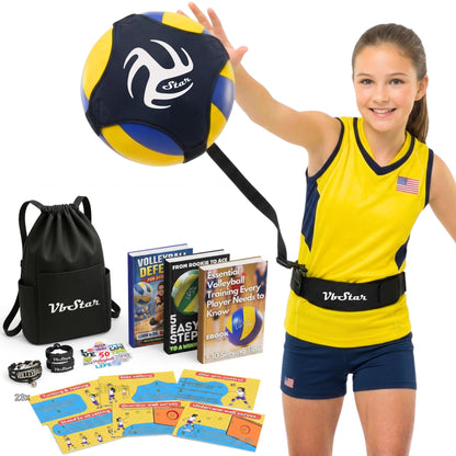 VbStar Volleyball Training Equipment Aid - Practice Your Serving, Setting & Spiking with Ease, Great Solo Serve & Spike Trainer for Beginners & Pro, Perfect Volleyball Gift