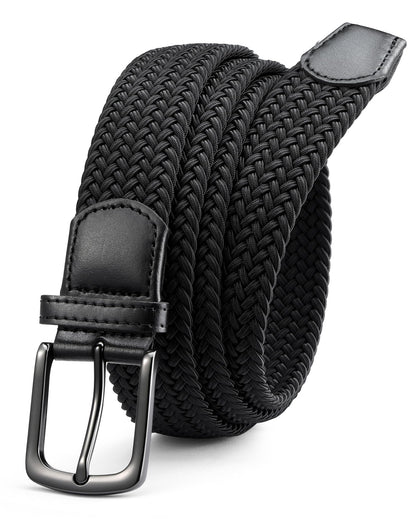 CHAOREN Mens Belt - Braided Stretch Golf Belt for Men 1 3/8"- Gift for Golf Pants Casual Shorts Jeans