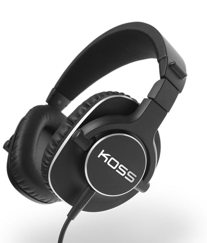 Koss Pro4S Full Size Over-Ear Studio Headphones, Detachable Cord with Dual Choice Entry, Black with Silver Trim