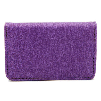 RFID Blocking Wallet - Minimalist Leather Business Credit Card Holder - Purple2