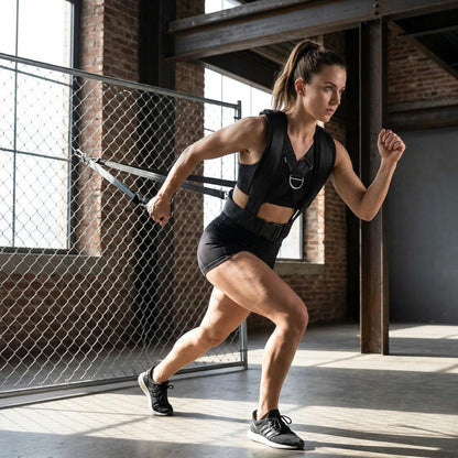 CLISPEED Fitness Sled Harness Workout Harness Exercise with Pull Strap for Resistance Training