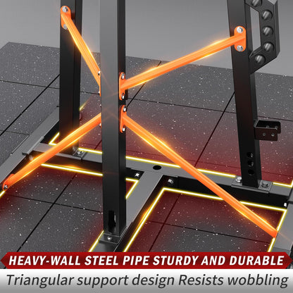 XGSW Multi-Function Home Gym Workout Station, Featuring a Pulley System, arm Trainer, and Leg Trainer for Full-Body Workouts. (L03-3【154LBS】 Three-Person Fitness Station Only)