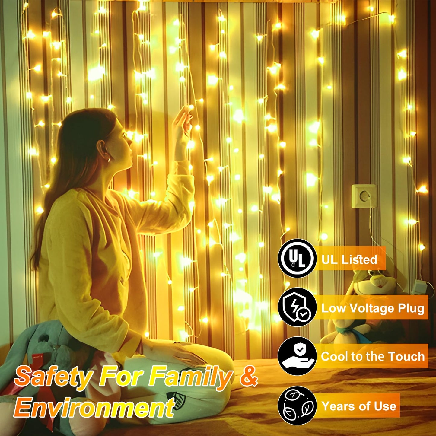 492FT Outdoor Christmas Lights, 1300 LED Super Long String Lights 8 Lighting Modes & Timer Memory, Outsite Waterproof Light Strings for House Tree Garden Wedding Party Holiday Decorations Warm White