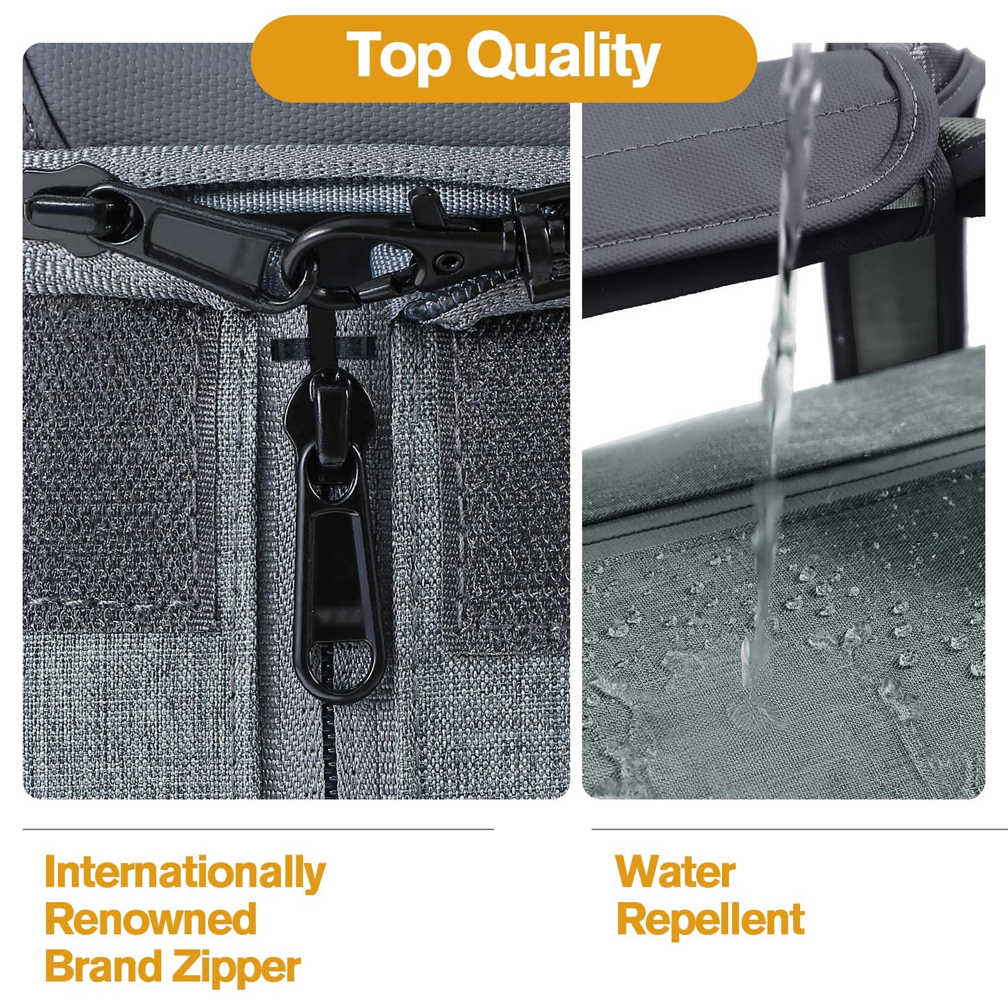 Richeart Garment Bags for Travel - Brand Zipper - Water Repellent Garment Bag with Shoe Compartment - 2 in 1 Convertible Suit Bag Travel with Shoe Bags - Large Dark Gray