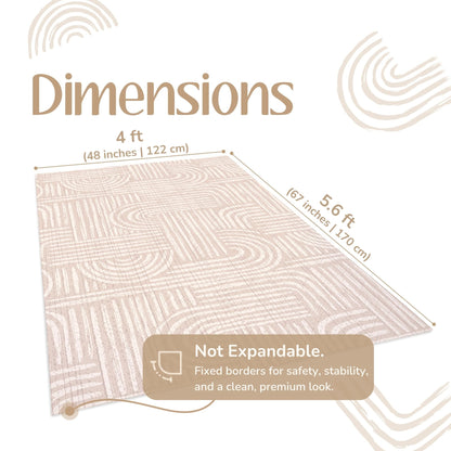 Baby Play Mat – Premium Foam Playmat for Babies & Toddlers, 67" x 48", Neutral Modern Look, Easy-Clean & Non-Toxic, Decor-Friendly Baby Floor Play Mat for Any Room. Co-Toddlery