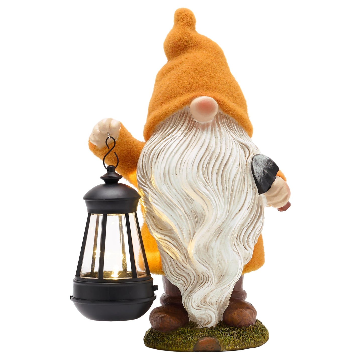 TERESA'S COLLECTIONS Fall Decor, Fall Gnome Decor, Autumn Garden Gnomes Holding Lantern with Solar Lights,Waterproof Resin Outdoor Fall Decor, Fall Gifts Outdoor/Indoor,8"