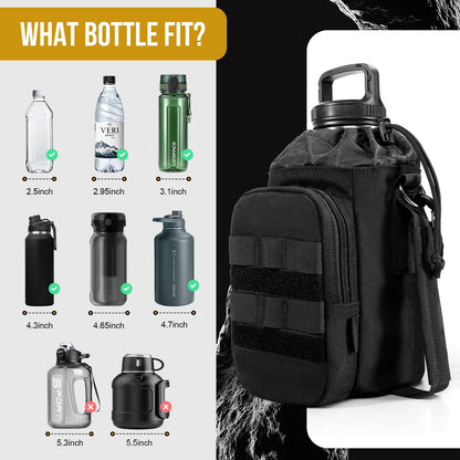 OneTigris Tactical Water Botlle Holder, Molle Pouch for 64 OZ Insulated Water Botlle