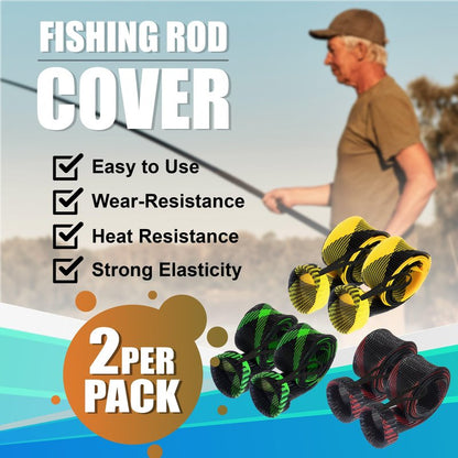 Reaction Tackle Fishing Rod Socks - Fishing Pole Sleeves and Covers for Baitcasting Rods, Spinning Rods Metal Gray (Flat-Cast-6)