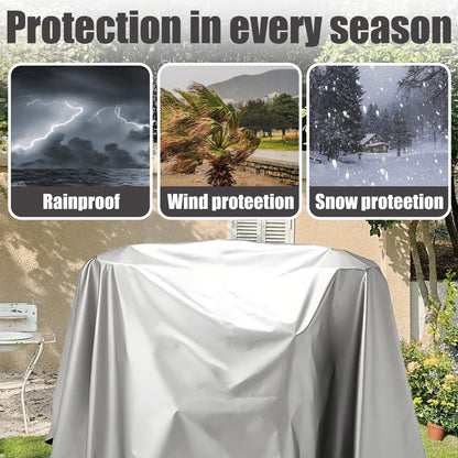 TOTOCOVE Jumbo Machine Cover - Breathable, Rust Preventing, Water & Dust Proof, Tear Resistant Silver (Silver+Black, 57.87*38.58)