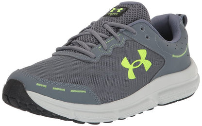 Under Armour Men's Charged Assert 10, (101) Gravel/Gravel/Lime Surge, 15, US
