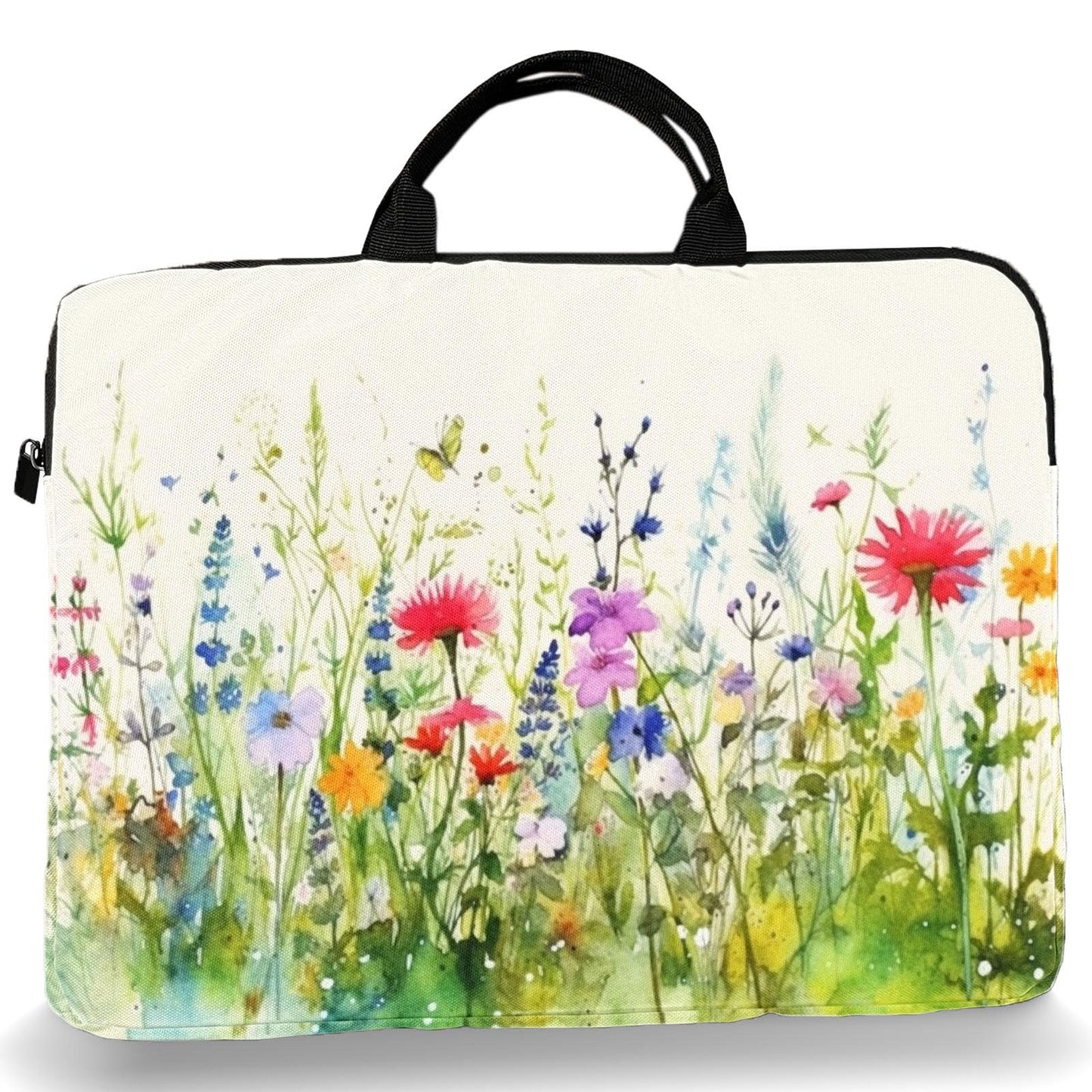 RUUHLJLET 15-Inch Laptop Sleeve – Stylish, Lightweight, Shockproof, Water-Resistant Case for Lenovo, HP, Dell, Asus Notebooks - Plant Flower