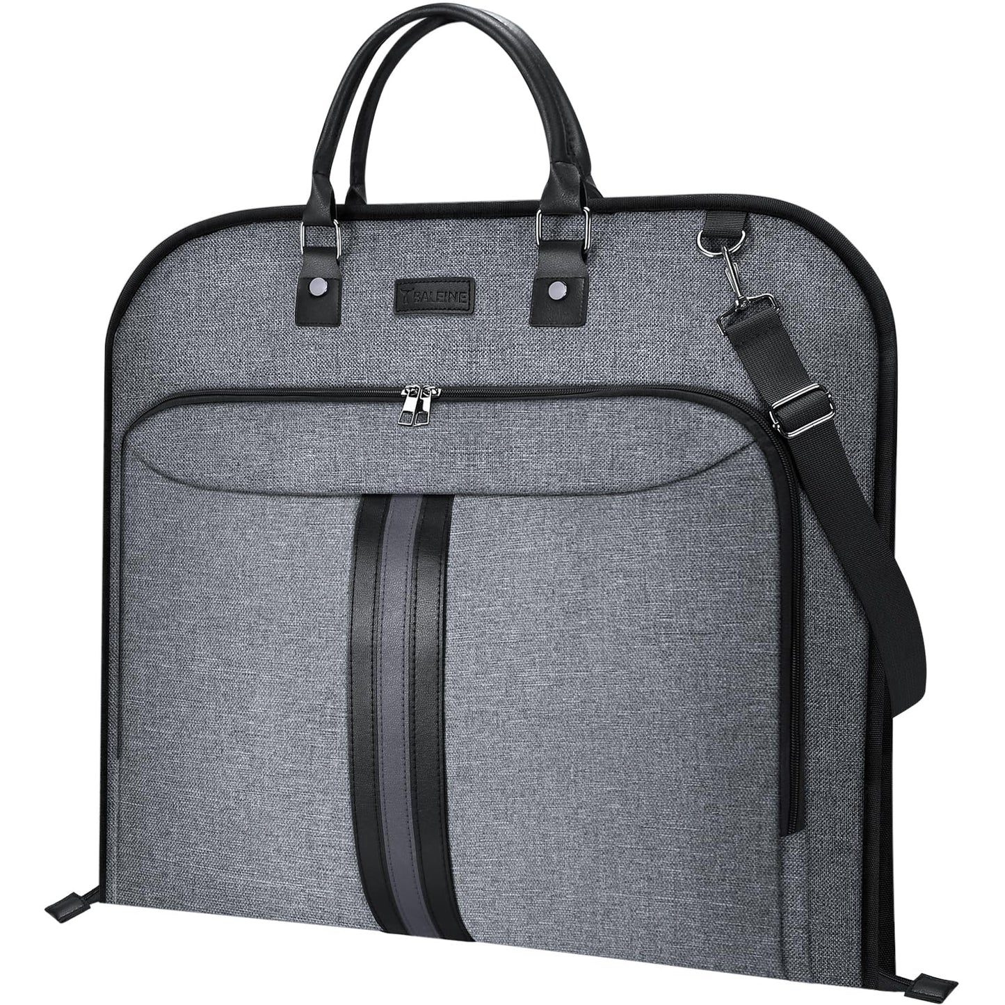 BALEINE Travel Garment Bag, Travel Suit Bag for Men, Water Resistant Carry on Garment Bag for Hanging Clothes, Garment Duffel Bag for Travel Business (Grey)