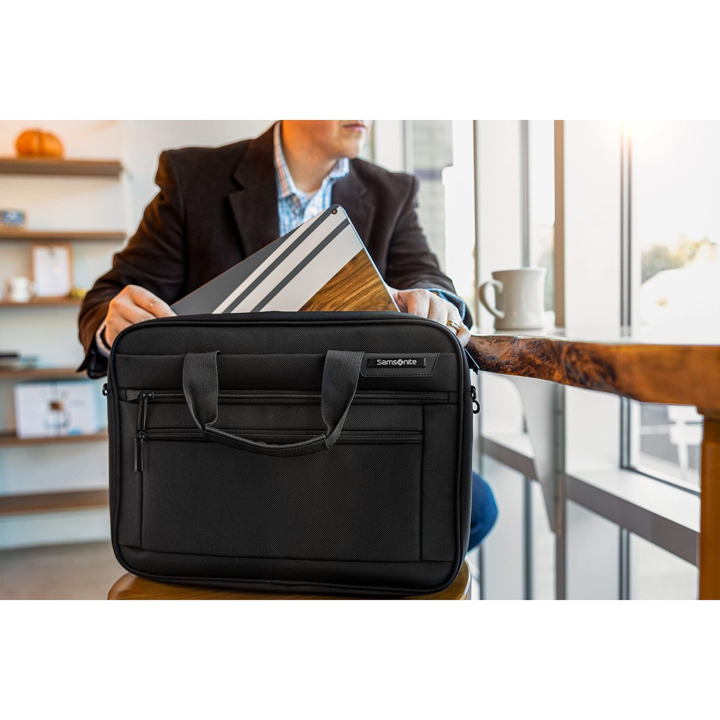 Samsonite Classic 2.0 15.6 TSA 2 Compartment Briefcase, 15.6 inch, Black