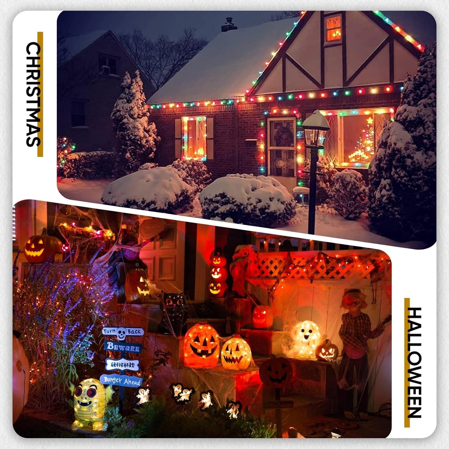 JAHEKS 30-Pack Orange String Light Bulbs, S14 LED Replacement Bulbs for Outdoor String Lights, Patio Light Bulbs, 1W E26 Base for Christmas Halloween,Holiday Lighting,Home Decor