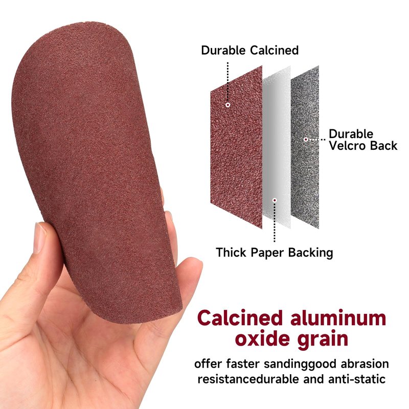 POTUINOM 5 Inch No Hole Sanding Disc 400 Grit,Hook and Loop Sand Paper for Random Orbital Sander 100 PCS