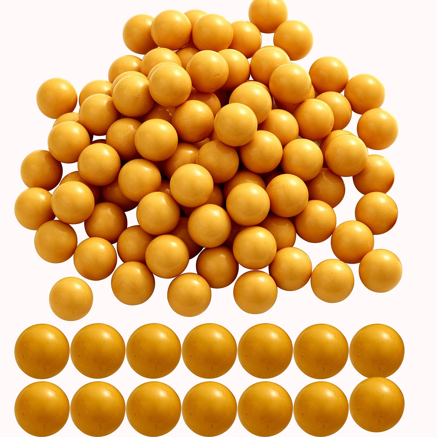 Lambid 100 X 68 Cal Nylon Balls Ammo Hard Solid Plastic Projectiles Less-Lethal 68 Caliber Self Defense Balls for Byrna SD/LE, S2/Pistelle X-68 (Gold)