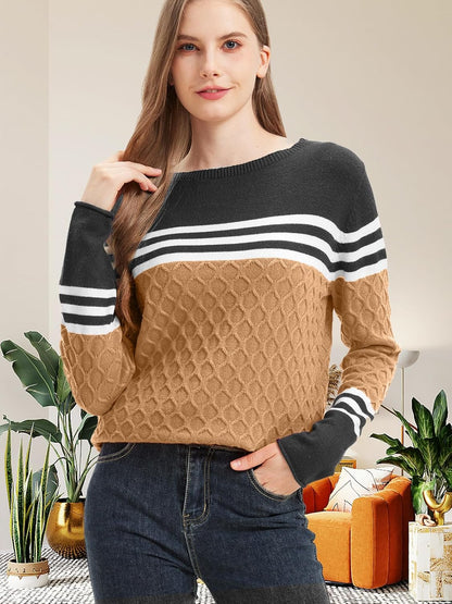 Womens Sweaters Fall 2025 Fashion Boho Trendy Lightweight Pullover Crew Long Sleeve Cute Tops for Women Winter Outfits