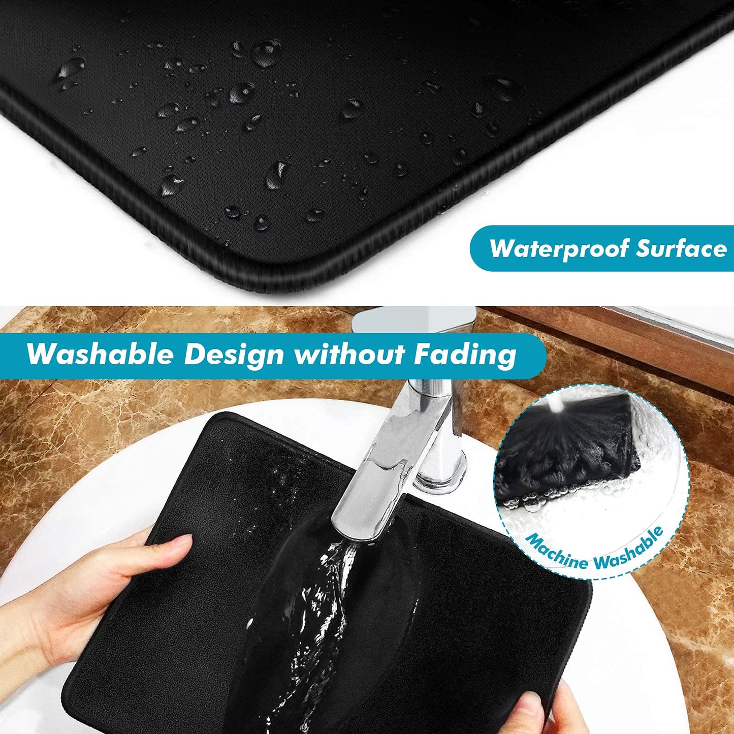 Mouse Pad 11 x 8.7 in, Smooth & Stable Mousepad with Stitched Edges and Non-Slip Base, Smooth Cloth Surface Computer Black Mouse Pad. Clean Desk Essential for Work, Study & Home Office