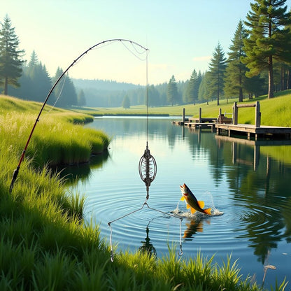 Carp Fishing Feeder Baits Cage, Spring Fish Feeder with Holder, Inline Methods Fishings Tackle Baits Hook Rigs Set Sinkers Cage Feeder Tackle Fishing Sinkers Weights
