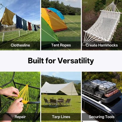 HOKINETY 1200 Paracord Rope - 4.4mm 14 Strand Nylon Parachute Spool para Cord Lanyard for Outdoor Camping Survival Utility Tent Crafting DIY Projects Fishing Clothsline Bracelet - Red 200FT