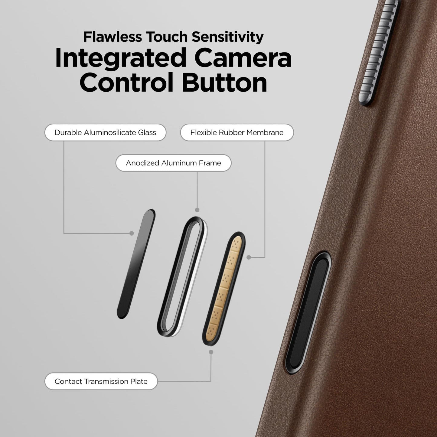 NOMAD Traditional Leather Case Brown Compatible with iPhone 17 Pro Leather Magsafe Charging Compatible Phone Case for iPhone 17 Pro