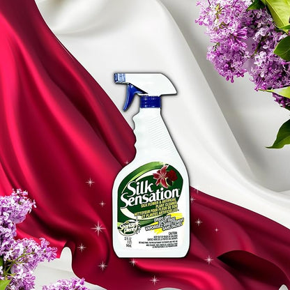 Sparkle Plenty Silk Sensation Artificial Flower & Plant Leaf Cleaner - Fake Flower Dusting Spray - Silk Plant Cleaner Spray No Wipe - Drip Dry Cleaning Supplies for Artificial Tree (32 oz, 3 Pack)