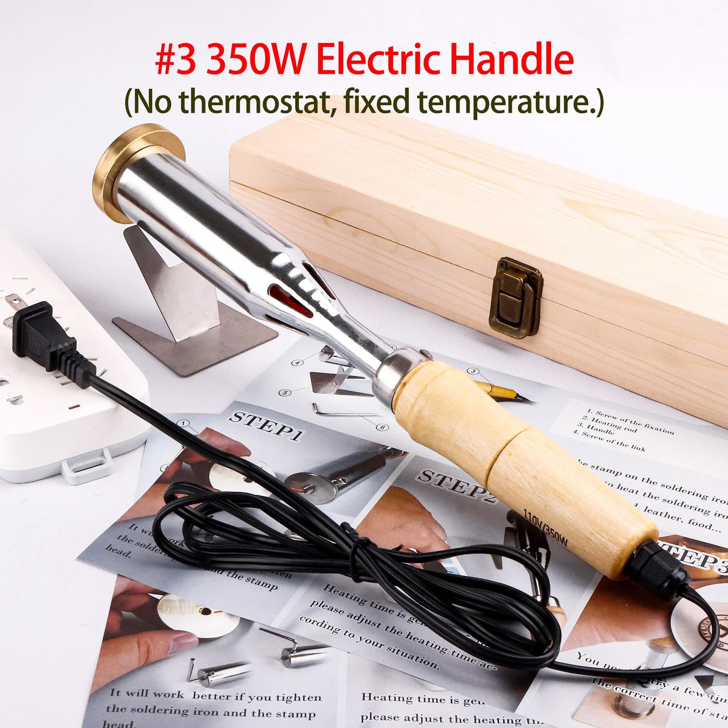 Custom Electric Branding Iron - Personalized Branding Iron, Suitable for Wood, Food, Paper and Leather, Metal Logo Stamp, Handheld Branding Tool, 0.8-4 in