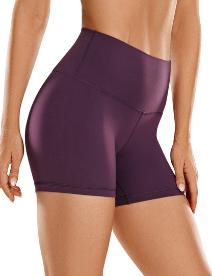 CRZ YOGA Butterluxe Biker Shorts 4" Deep Purple Medium