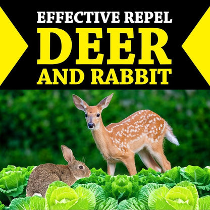 Deer Repellent - 12 Pouches for Effective Outdoor Protection Against Deer & Rabbits