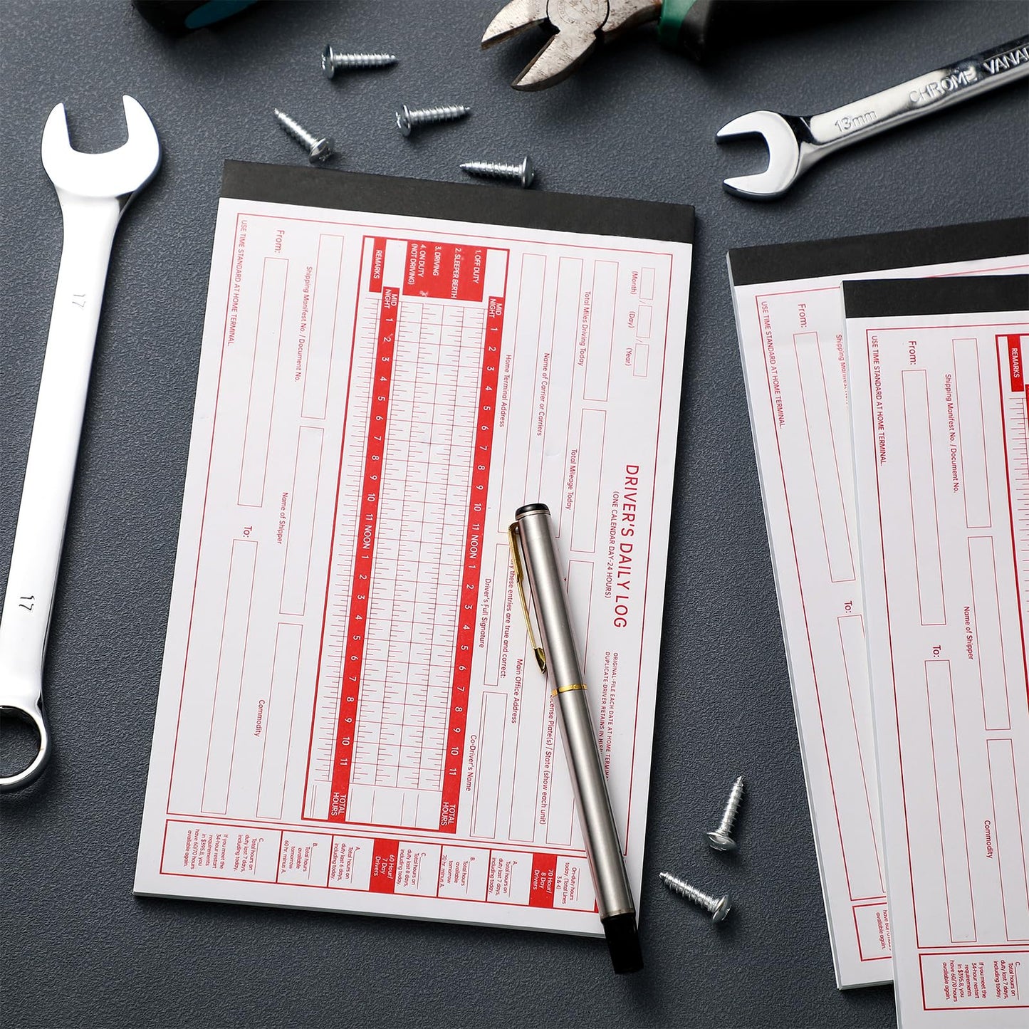 Weekgrat 20 Pack 2026 New Driver Daily Log Book 8.5" x 5.5" Log Book with Detailed Driver Vehicle Inspection Report Recap for Truck, 2-Ply Carbonless (Typical)