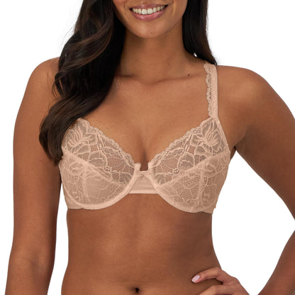 Bali Women's Lace Desire Underwire Bra, Full-Coverage Lace Bra with Underwire Cups