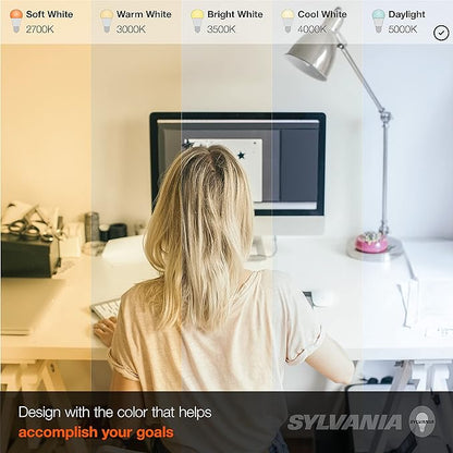 SYLVANIA ECO LED Light Bulb, BR30, 65W=10W, 7 Year, 650 Lumens, Frosted, Dimmable, Daylight - 4 Pack (40871)