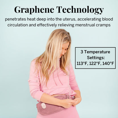 Pixie Period Heating Pad for Cramps - Thinnest Wearable Heating Pad - Unnoticeable Under Clothes - Best Portable Pain Relief Belt Device with Heat On The Market - Hours of Menstrual Pain Relief