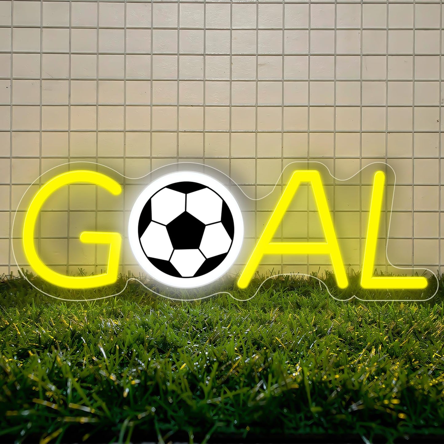 Soccer Neon Sign, Goal Neon Light for Wall Decor, Powered by USB Sport Theme Light Up Sign for Boys Girls Kids Game Room Bedroom Club Decor Kids Gifts