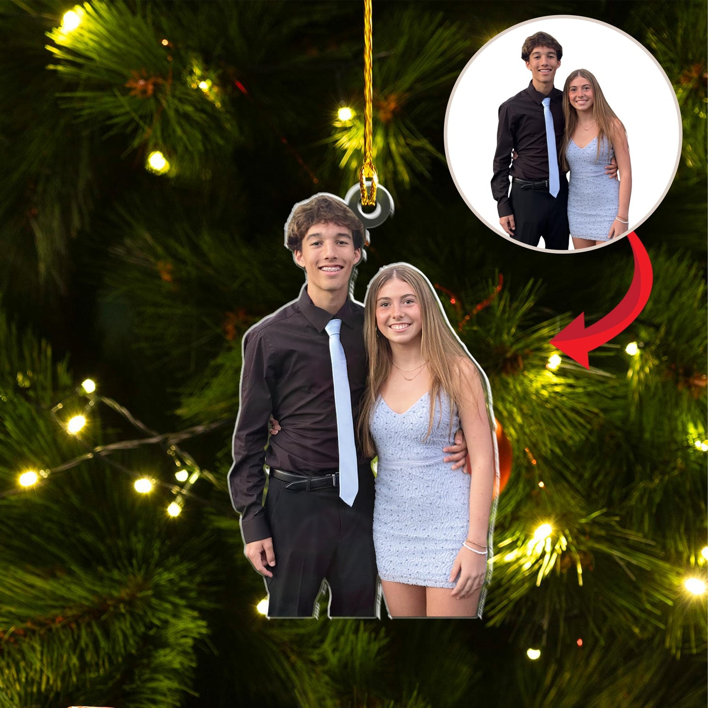 Personalized Christmas Ornaments 2026 – Custom Photo Ornament, Xmas Picture Keepsake, Ornament pic, Ornaments with Pictures, Hallmark Christmas Tree Decorations