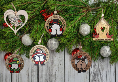 Introducing Reindeer Butts Our Handmade Multi Layered Christmas Ornament, The Perfect Festive Decor Proudly Made in The USA for Anyone Looking to add a Touch of Whimsy to Their Holiday Celebrations