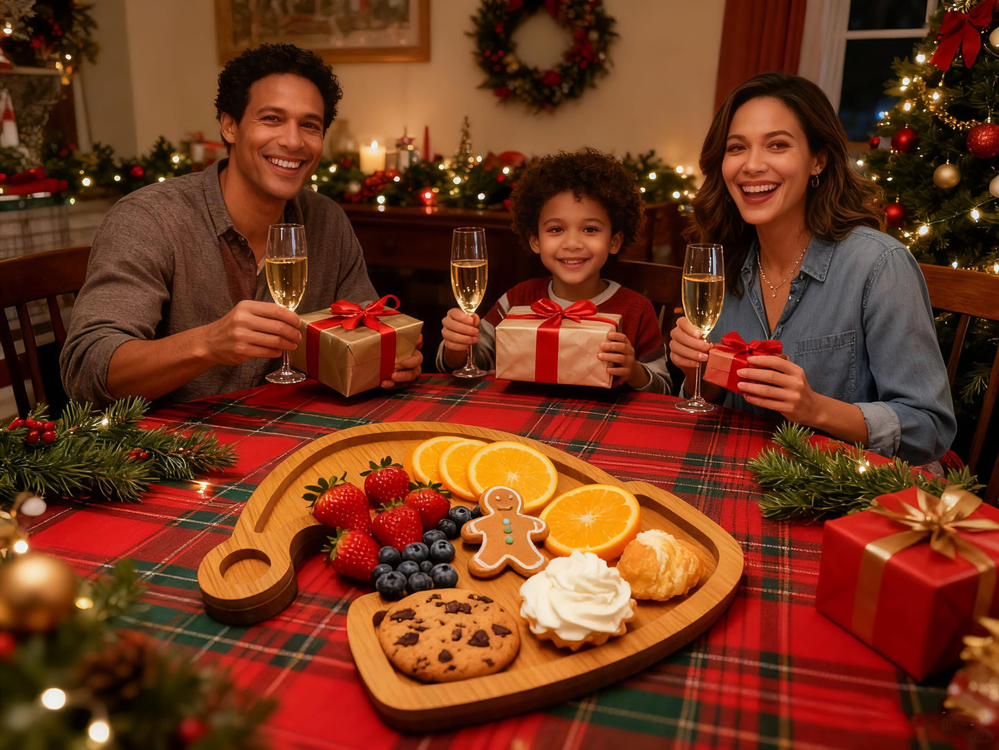 AYWVRBST Cheese Board, Fruit Candy Plate, Fruit Plate, Cutting Board (Tree) (Hat)