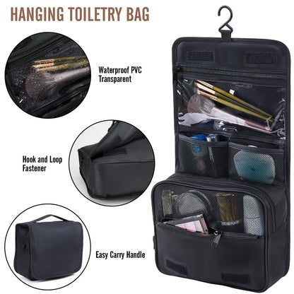 Veken 8 Set Packing Cubes for Travel Essentials, Suitcase Organizer Bags Set for Luggage, Road Trip Travel Accessories in 4 Sizes (Extra Large, Large, Medium, Small), Black
