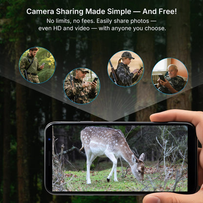 Meidase S950 Cellular Trail Camera, Shared Data Plans, 4G LTE for AT&T/Verizon/T-Mobile, App Control, 48MP Photo, 1296P Video, Night Vision, Camera Sharing, for Wildlife