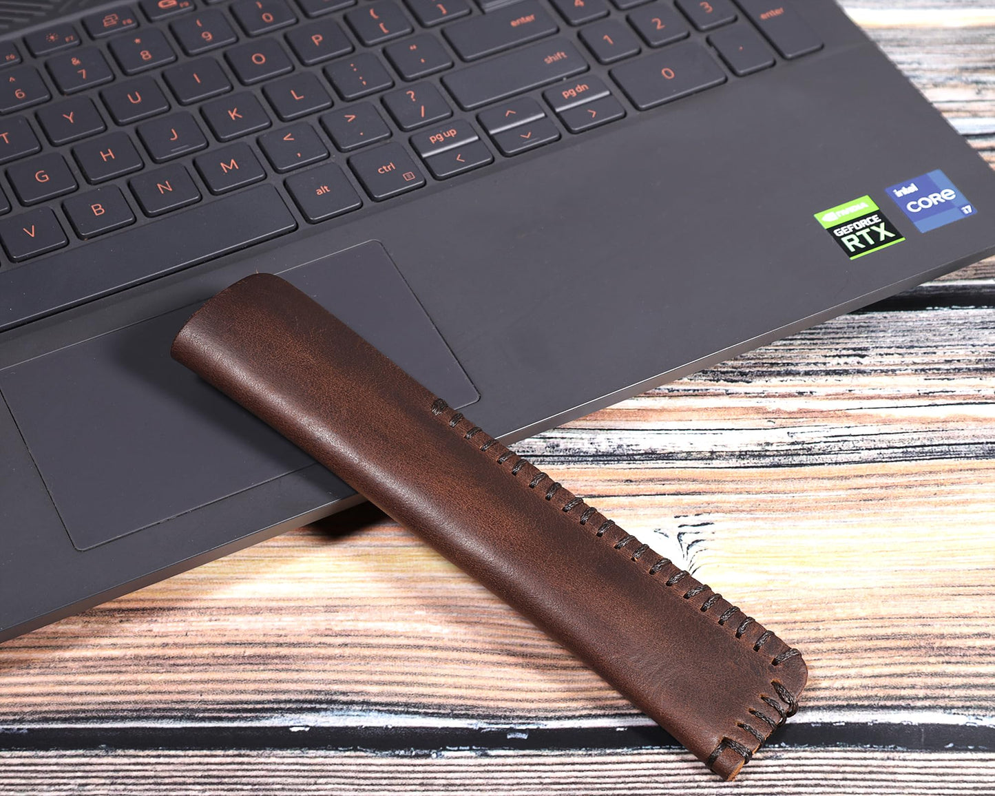 Handmade Genuine Leather Single Pen Case Fountain Pen Sleeve Holder Pouch Cover Vintage (Coffee)